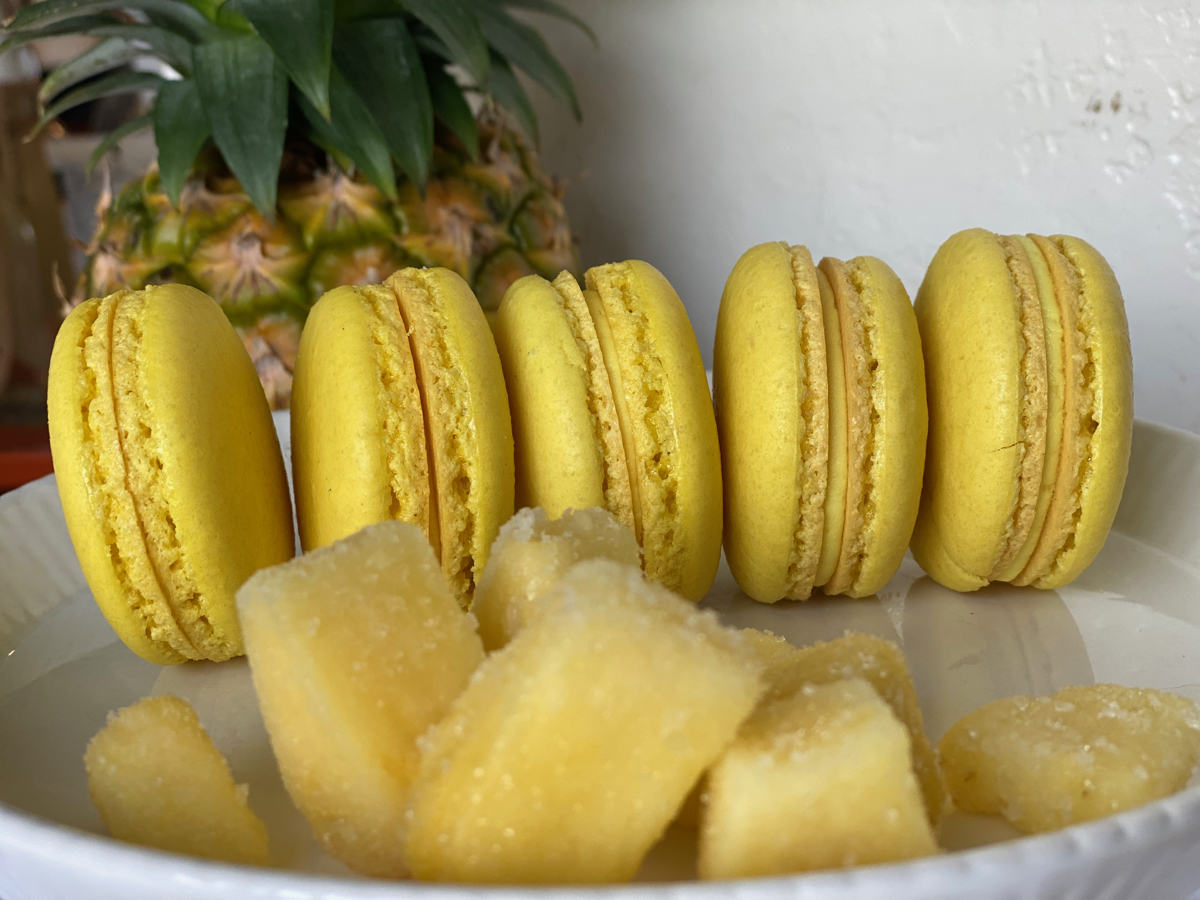 Pineapple Macarons Inspired by Disneyland Dole Whip